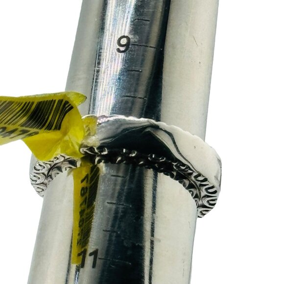 NWT Chuck Clemency Clear Topaz Sterling Silver Halo Ring Size 10 Designer Heavy - Picture 10 of 10